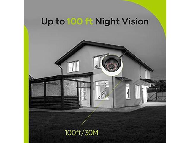SANNCE 1080p Wired Home Security Camera with EXIR Night Vision, IP66 Waterproof for Outdoor Indoor Video Surveillance 4Pcs