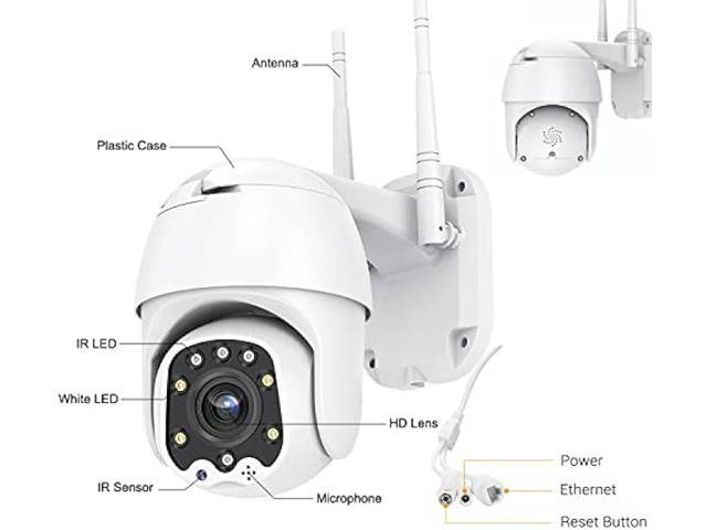 Alptop Outdoor PTZ WiFi IP Security Camera 1080P Home Surveillance Camera Pan/Tilt Two-Way Audio Motion Detection Color Night Vision Auto Tracking...