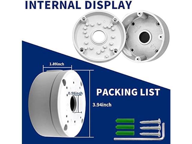 (Waterproof Camera Junction Box) Universal Bullet Security Camera Mount Bracket Hide Cable, Metal Electric Enclosure, Outdoor Camera Cover, Base...