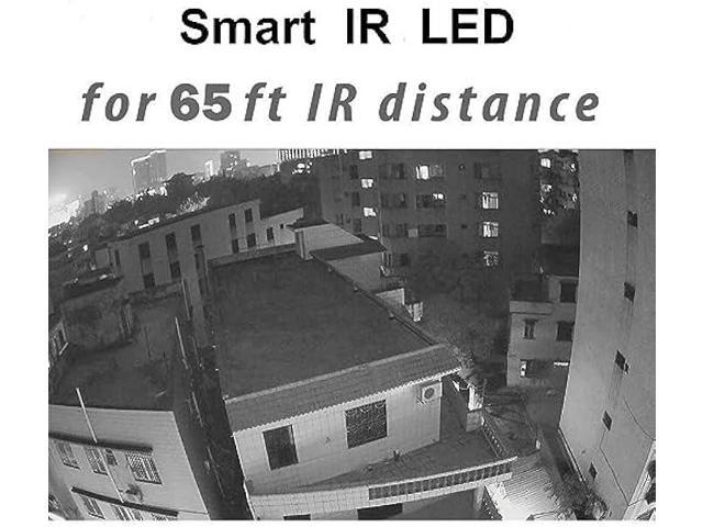 5MP Analog Coax Dome TVI CVI CCTV Surveillance Security Camera, 2.8mm 100° Wide Viewing Angle, 65ft IR Night Vision, Outdoor, Full Metal Housing,...