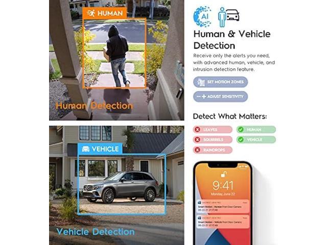 Amcrest 5MP AI Turret IP PoE Camera w/ 49ft Nightvision, Security IP Camera Outdoor, Built-in Microphone, Human & Vehicle Detection, Active...