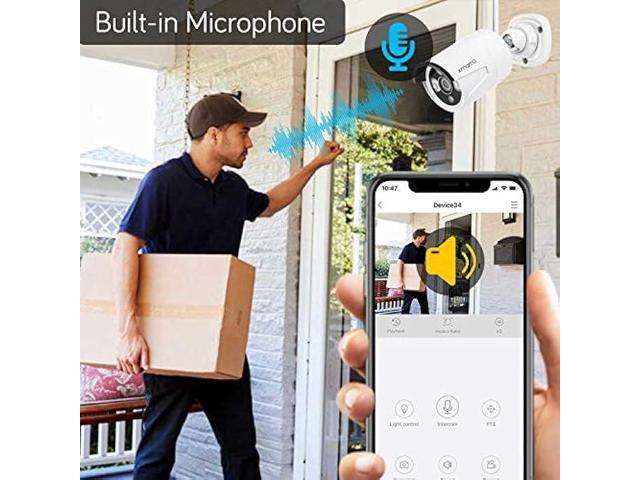 xmartO WB2024-W 2K 3MP Super HD WiFi Home Security Camera with Built-in Microphone (add-on Camera with 3.6mm LensPack of 2, Requires 5MP NVR to Work)