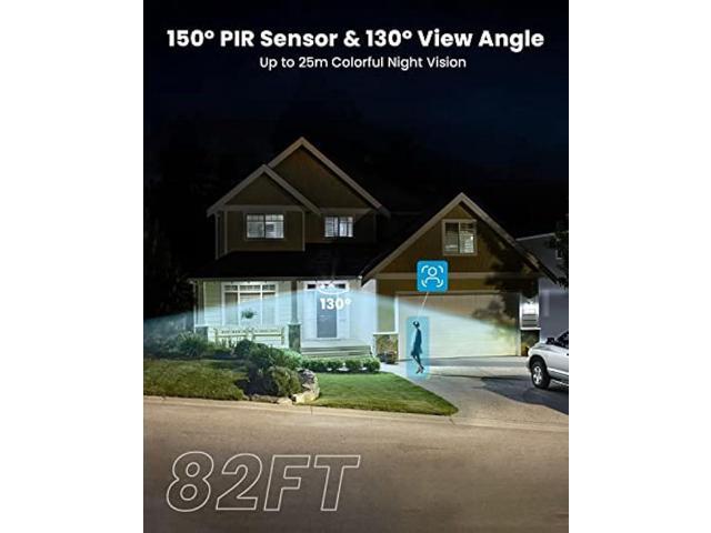 ieGeek Floodlight Camera Outdoor, 2K Wired Home Smart Security Cameras, 2.4G WiFi Flood Light Camera with Motion Sensor, Wiring 2600 Lumens Cam,...