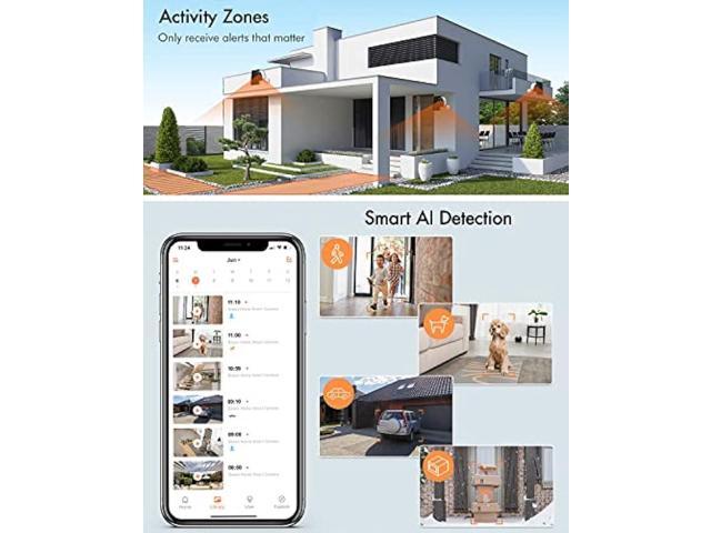 Dzees Solar Powered Security Cameras Wireless Outdoor WiFi, 1080P Color Night Vision Outdoor Camera, Wireless Home Security Cameras System with...