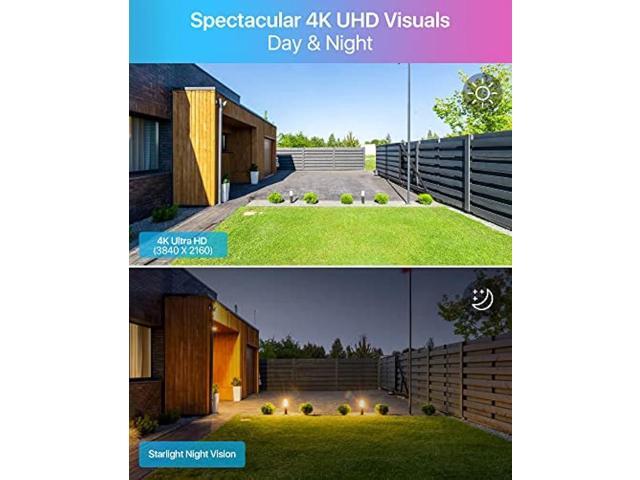 ZOSI ZG2258D 4K Add on Camera with Night Vision,Sound & Light Alarm,Two-Way Audio,IP66 Weatherproof,8MP Dome PoE IP Security Camera for Outdoor...