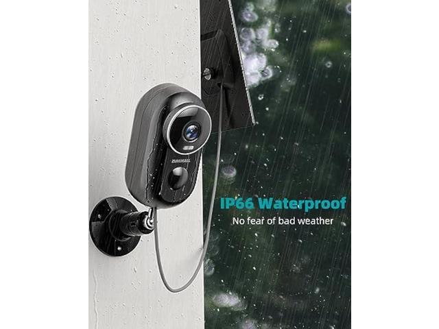 ZUMIMALL Security Cameras Wireless Outdoor, 2K Solar Cameras for Home Security with Magnetic Mount, Color Night Vision, Spotlight & Siren, AI...