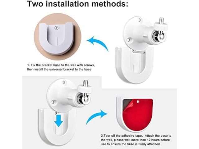 2pack Strong Adhesive Wall Mount +Adjustable Indoor/Outdoor Security Wall Mount Compatible with Arlo Pro/Pro 2/Pro 3/Ultra/Ultra 2,Ring Indoor Cam,...