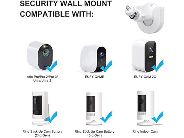 2pack Strong Adhesive Wall Mount +Adjustable Indoor/Outdoor Security Wall Mount Compatible with Arlo Pro/Pro 2/Pro 3/Ultra/Ultra 2,Ring Indoor Cam,...