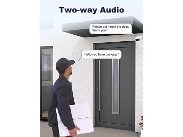 Anpviz 4K PoE Wide Angle Security Camera, Panoramic 180° IP Dual-Lens Bullet Camera Outdoor with Human/Vehicle Detection, Starlight Sensor, Two Way...