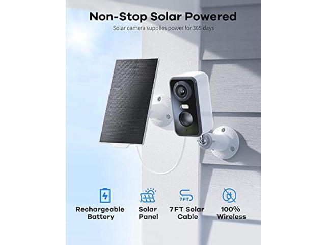TKENPRO 2K Security Cameras Wireless Outdoor with PIR Detection, Solar Security Camera Outdoor with Ultra HD Spotlight Color Night Vision,4X...