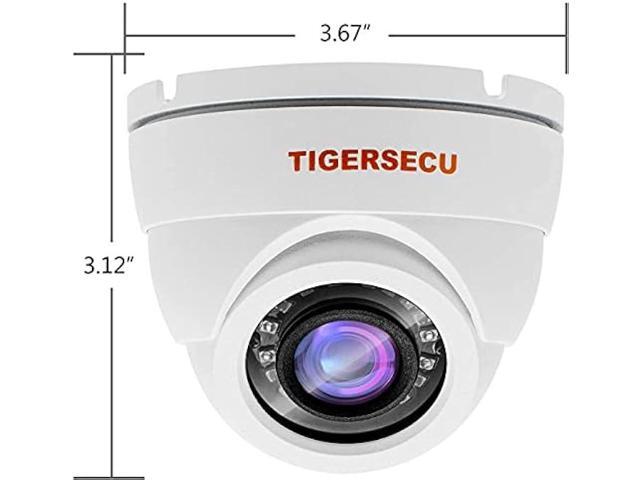 TIGERSECU Super HD 1080P Wide Angle Dome Security Camera with OSD Switch, 4-in-1 for TVI/CVI/AHD/CVBS/D1 DVR, Indoor/Outdoor Use, Motion Detection...