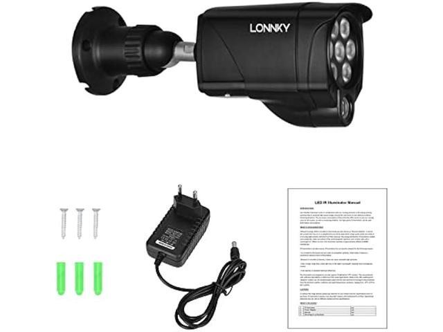 LONNKY LED IR Illuminator Wide Angle 8-LEDs 90 Degree 100Ft IR Infrared Flood Light for CCTV Security Cameras, IP Camera, Bullet Camera, Dome...