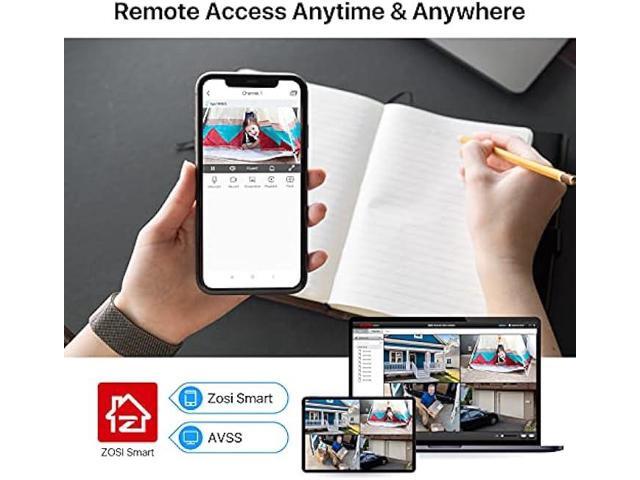 ZOSI 8CH 3K Lite Home Security Camera System Outdoor with 1TB HDD,AI Human/Vehicle Detection,120ft Night Vision,H.265+ 8 Channel Wired DVR with...