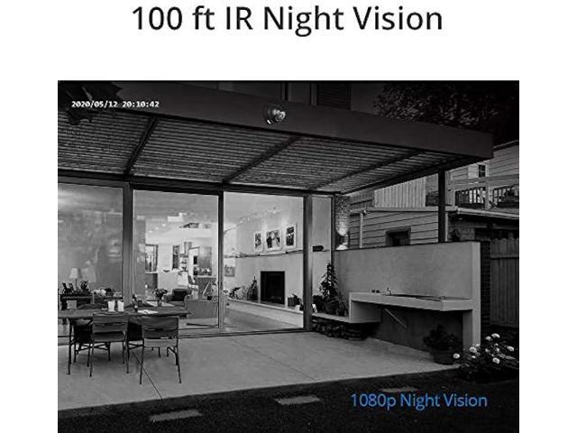 SANNCE 1080p CCTV Security Camera, Dome Surveillance Camera with 100ft Night Vision, IP66 Waterproof for 960H,720P,1080P,5MP,4K Analog Security DVR...