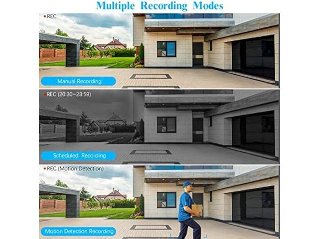 (HD 3K 5.0MP & 60 Days Storage) AI Detected POE Security Camera Systems, OOSSXX 8 Channel Outdoor Surveillance Video System, 4pcs IP67 Waterproof...