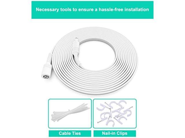 Itramax 30ft 12V DC Extension Cable (2-Pack),DC 2.1mm x 5.5mm 5521 Power Supply Adapter Flat Extender Cord,Female to Male Wire for IP Network,CCTV...
