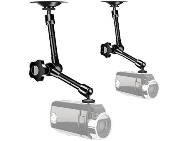 UYODM 2 Pack Articulating Magic Arm Wall Mount Holder Stand Compatible with CCTV POV Camcorders Cameras, LED Light, Video Lamp,DSLR,Flash,Digital...