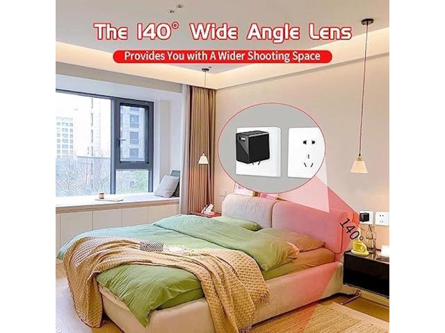 UEMIS Hidden Camera Charger Full 1080P HD WiFi Spy Camera Mini Hidden Camera 140 Degree Wide Angle Nanny Cam USB Charger Cameras for Home Security,...