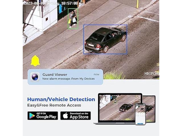[Spotlight+2 Way Audio] Hiseeu 4K PoE Security Camera System,Home Surveillance Kits w/4Pcs 5MP IP Security Camera Outdoor & Indoor,Extendable to 16...