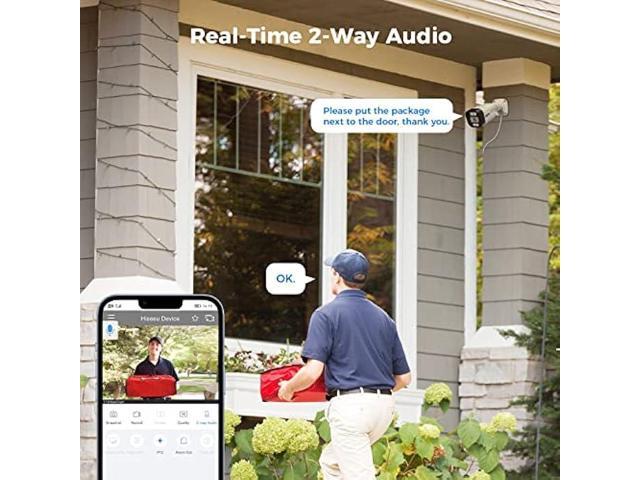 [Spotlight+2 Way Audio] Hiseeu 4K PoE Security Camera System,Home Surveillance Kits w/4Pcs 5MP IP Security Camera Outdoor & Indoor,Extendable to 16...