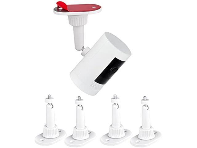 4pack Adhesive Wall Mount Compatible with Ring Stick Up Cam Wired/Battery and Ring Indoor Cam HD Security Camera,360 Degree Adjustable Mounting...
