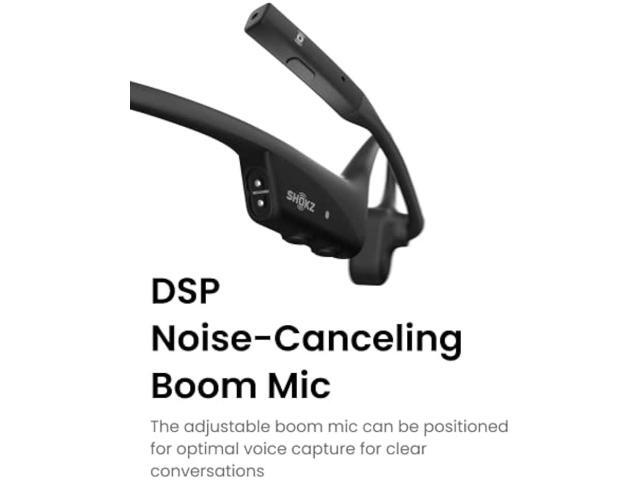 SHOKZ OpenComm2 UC - Bone Conduction Bluetooth Stereo Computer Headset with Boom Mic - USB-A Compatible with PC and Mac - Zoom Certified - with...