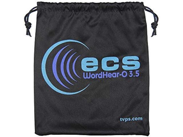 ECS WordHear-O, Under Chin Transcription Headset 3.5mm Jack with Volume Control, Includes Replacement Ear sponges, Transcribing Headphones