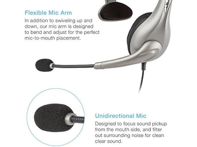 Cyber Acoustics USB Mono AC-840 Headset, Headphone with microphone, Great for Education, Office and Call Centers (AC-840)