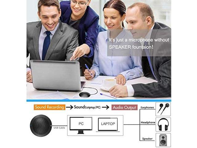 Conference USB Microphone, Computer Desktop Mic with LED Indicator, TKGOU Plug & Play Omnidirectional Condenser PC Laptop Mics for Online...