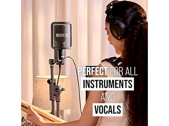 RØDE NT-USB+ Professional-Grade USB Condenser Microphone For Recording Studio Quality Audio Directly To A Computer Or Mobile Device, Black