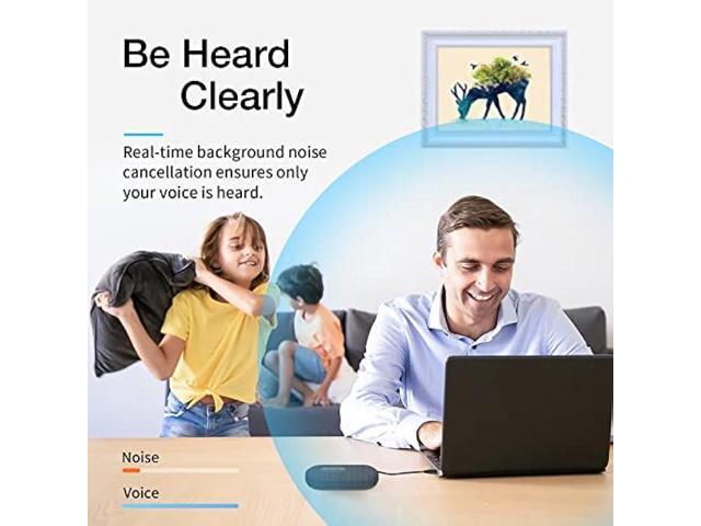 RayBit USB Speakerphone, Conference Computer Speakers with Microphone for Home Office Calls, 360 Degree Enhanced Voice Pickup, Noise Reduction,...