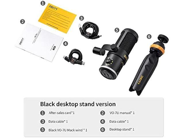 Deity VO-7U Tripod Kit USB Broadcast Microphone Dynamic USB Mic with RGB Lighting Effect for Phones Laptop PS5 Xbox Game Live Stream Conference...
