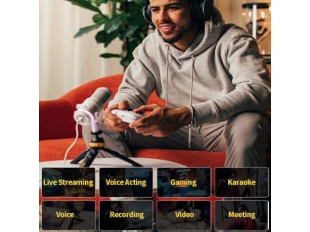 Deity VO-7U Tripod Kit USB Broadcast Microphone Dynamic USB Mic with RGB Lighting Effect for Phones Laptop PS5 Xbox Game Live Stream Conference...