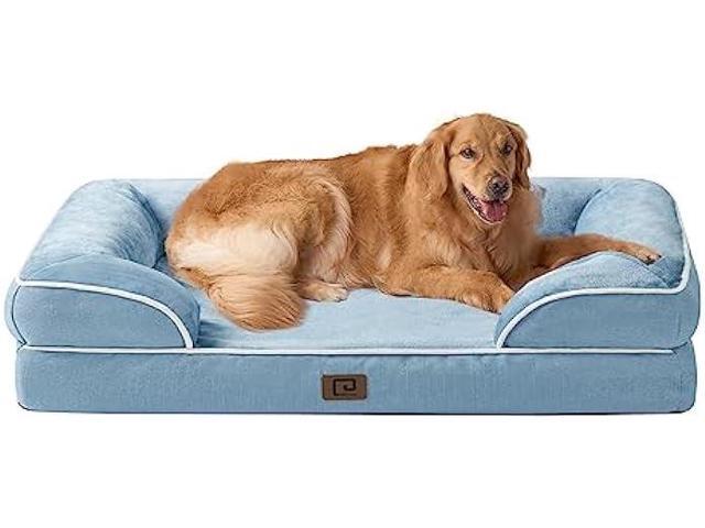EHEYCIGA Orthopedic Dog Beds for Extra Large Dogs, Waterproof Memory Foam XL Dog Bed with Sides, Non-Slip Bottom and Egg-Crate Foam Big Dog Couch...