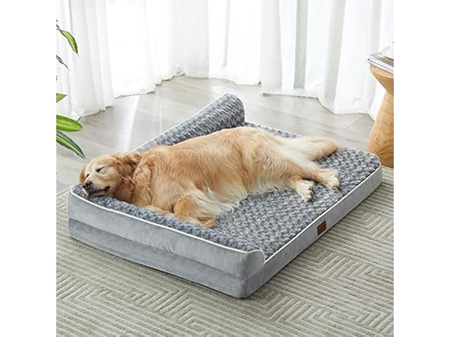 BFPETHOME Large Orthopedic Bed for Large Dogs-Big Waterproof Sofa Dog Bed with Removable Washable Cover, Large Dog Bed with Waterproof Lining and...