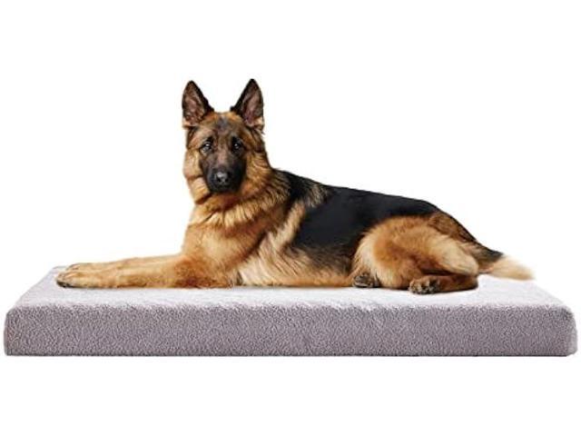 Orthopedic Memory Foam Dog Bed for Large Dogs, Cooling Dog Bed, 47 inches XL Washable Dog Bed with Waterproof Liner and Gel Memory Foam, Comfy Dog...