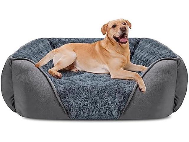 INVENHO XX-Large Dog Bed for Large Medium Small Dogs, Rectangle Washable Dog Bed, Orthopedic Dog Bed, Soft Calming Sleeping Puppy Bed Durable Pet...