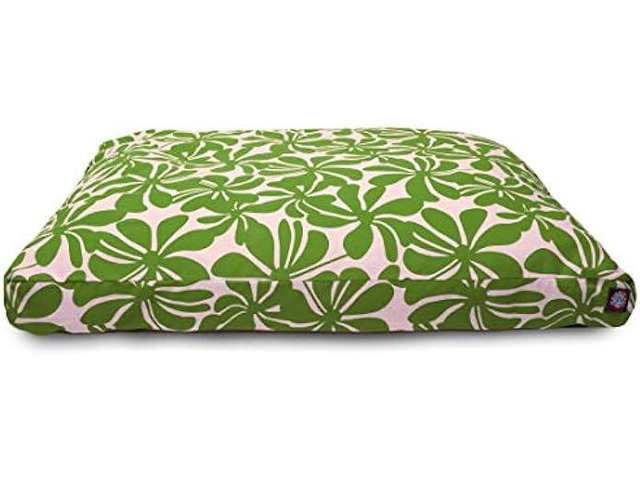 Sage Plantation Medium Rectangle Indoor Outdoor Pet Dog Bed With Removable Washable Cover By Majestic Pet Products