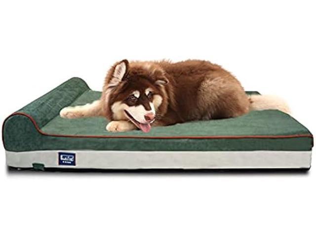 Laifug Orthopedic Memory Foam Dog Bed with Durable Water Proof Liner and Removable Washable Cover (Large (46x28x8), Dark Green)