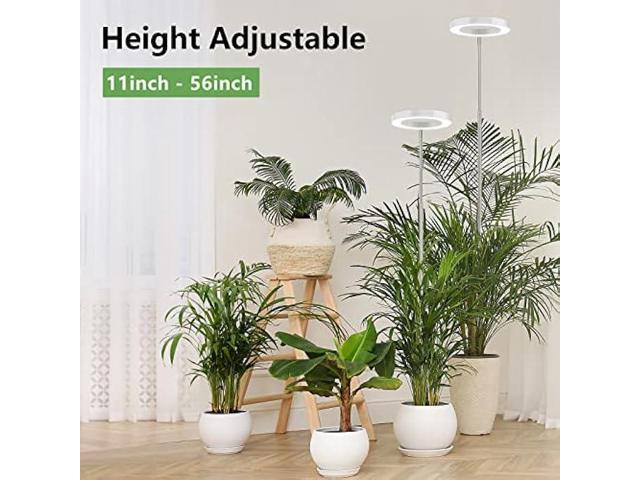 LBW Grow Lights for Indoor Plants, 72 LEDs Full Spectrum Plant Light, Large Plant Lamp with 4 Dimmible Levels, 4/8/12H Auto On/Off Timer, Height...