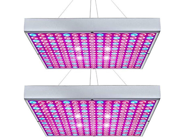 Hytekgro LED Grow Light 225 LEDs Plant Lights Red Blue White Panel Growing Lamps for Indoor Plants Seedling Vegetable and Flower (2 Pack)