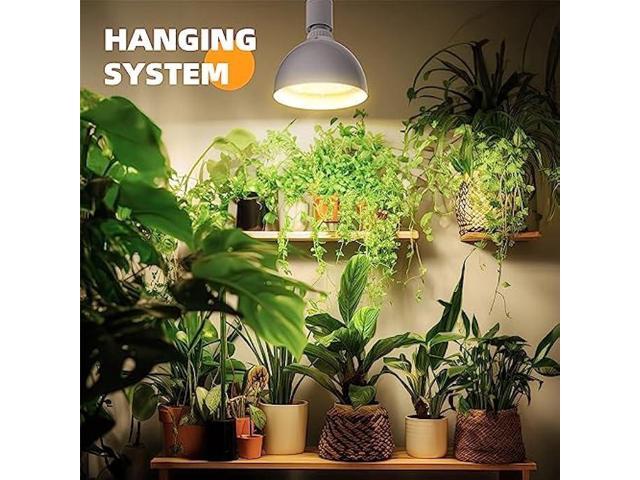 Barrina Hanging Grow Lights for Indoor Plants, 25W Full Spectrum, with Timer and 16.4FT Power Cord, Pendant Plant Lights for Indoor Growing, Large...