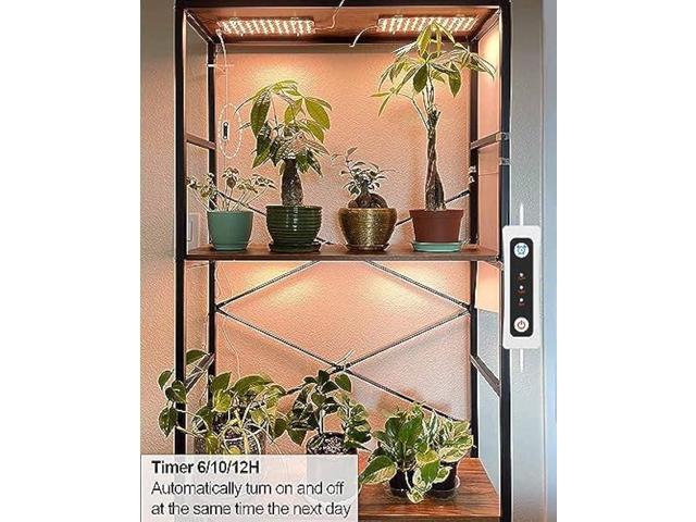 DOMMIA Grow Lights for Indoor Plants, 20W Full Spectrum Grow Light with Auto ON & Off Timer, 132 LEDs Sunlike Light for Hydroponics, Succulents &...