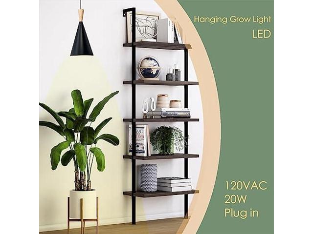 VALIKIY Hanging Grow Light, 20W Full Spectrum Pendant Grow Lights 15FT Power Cord, Decorative Grow Light for Indoor Plants, Flowers, Garden...
