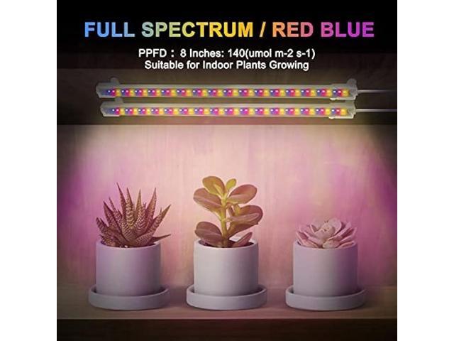 Mosthink Grow Lights for Indoor Plants, Grow Light Strips with Auto Timer 3/6/12 H, Plant Grow Lights with Red Blue Full Spectrum LEDs, 3 Lighting...