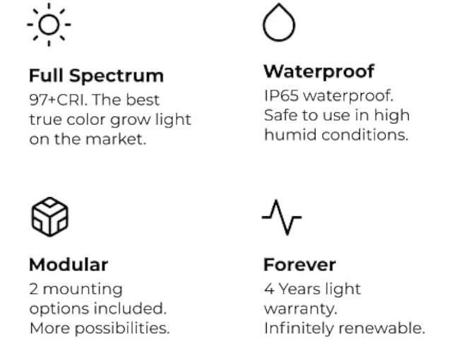PlantSpectrum16 Grow Light, Full Spectrum LED Plant Growing Lamp 16Watt for Indoor Plants