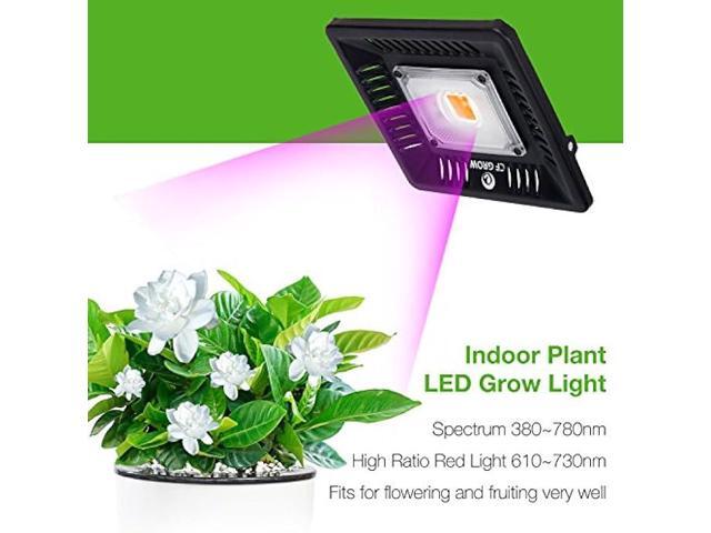 Waterproof 100W LED Grow Light Full Spectrum, New Technology COB LED Grow Light, Natural Heat Dissipation Without Noise, Suitable for Plants All...