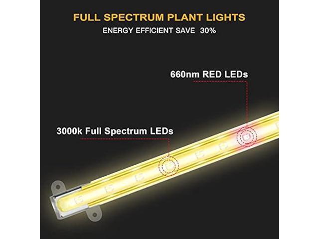 LED Grow Light Strip, 8 Pack Grow Lights for Indoor Plants, 80W Full Spectrum Plant Lights with 4 Dimmable Level, Auto On/Off 3/6/12H Timer,...