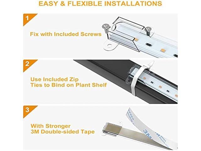 LED Grow Light Strip, 8 Pack Grow Lights for Indoor Plants, 80W Full Spectrum Plant Lights with 4 Dimmable Level, Auto On/Off 3/6/12H Timer,...