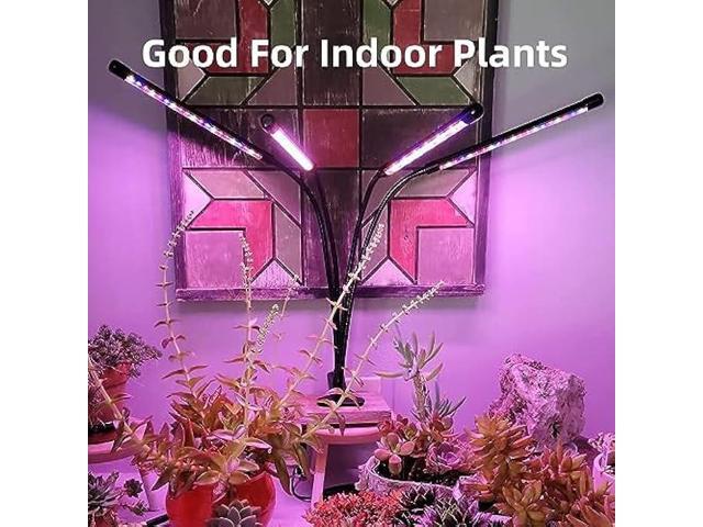 LEOTER Grow Light for Indoor Plants - Upgraded Version 80 LED Lamps with Full Spectrum & Red Blue Spectrum, 3/9/12H Timer, 10 Dimmable Level,...